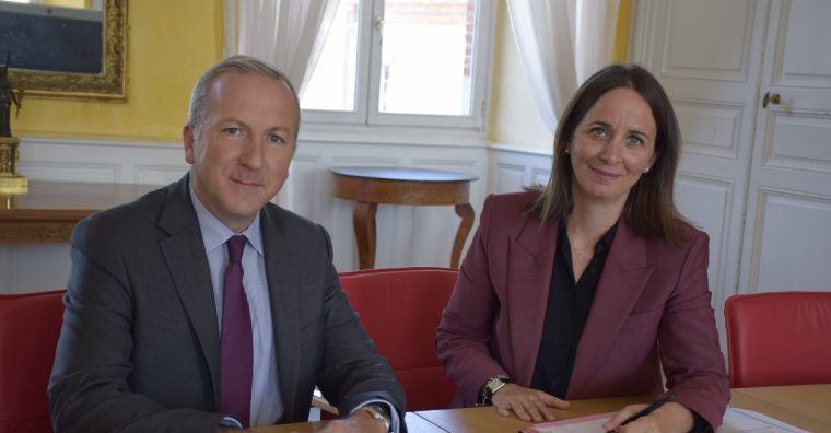 Jean Salomon, préfet des Hautes-Pyrénées et Clarisse Moynier sous-préfète Bagnères-de-Bigorre