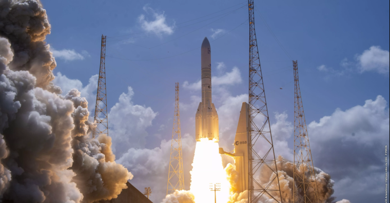Illustration de l'article Premier lancement pour Ariane 6 en format quatre boosters