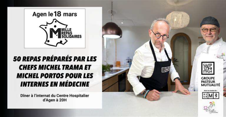 Illustration de l'article Agen – Repas étoilé à l’hôpital par le Groupe Pasteur Mutualité et les Bouffons de la Cuisine