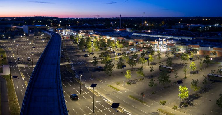Illustration de l'article À Labège, Carrefour Property renouvelle son choix de l’éclairage solaire avec Fonroche Lighting